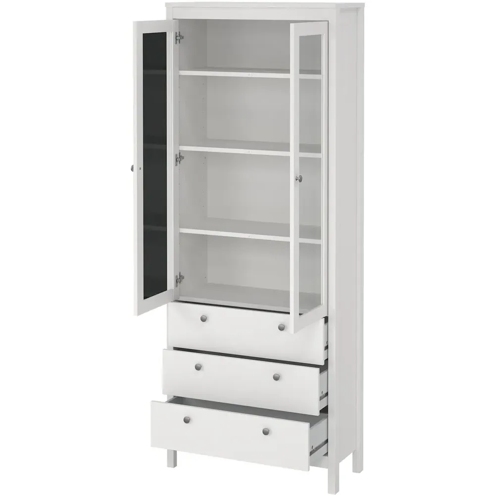 Florence Madrid 2 Door 3 Drawer China Cabinet - White