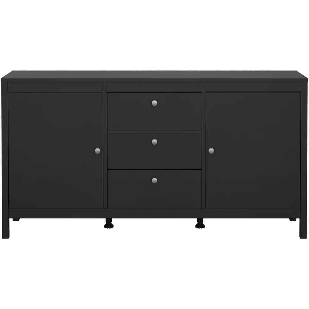 Florence Madrid 2 Door 3 Drawer Sideboard - Black