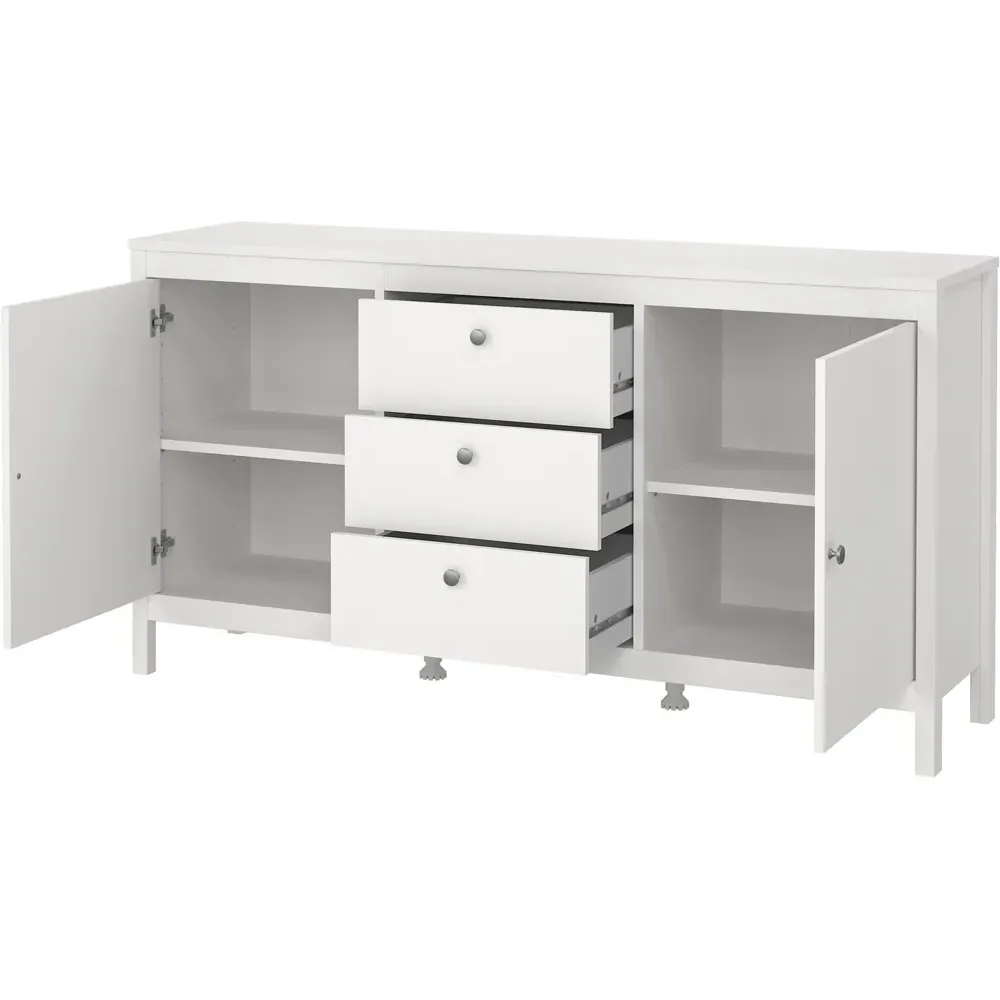 Florence Madrid 2 Door 3 Drawer Sideboard - White