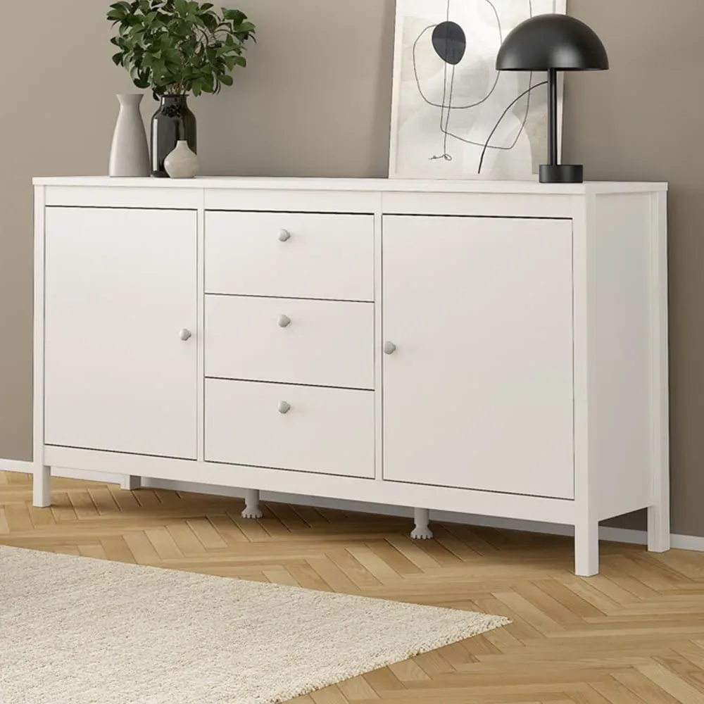 Florence Madrid 2 Door 3 Drawer Sideboard - White