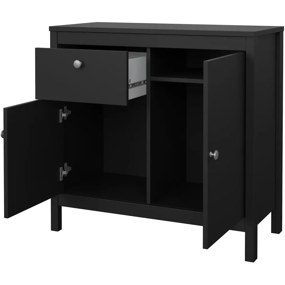 Florence Madrid 2 Door Sideboard with Drawer - Black