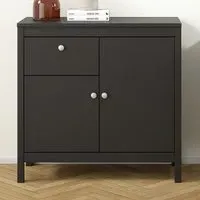 Florence Madrid 2 Door Sideboard with Drawer - Black