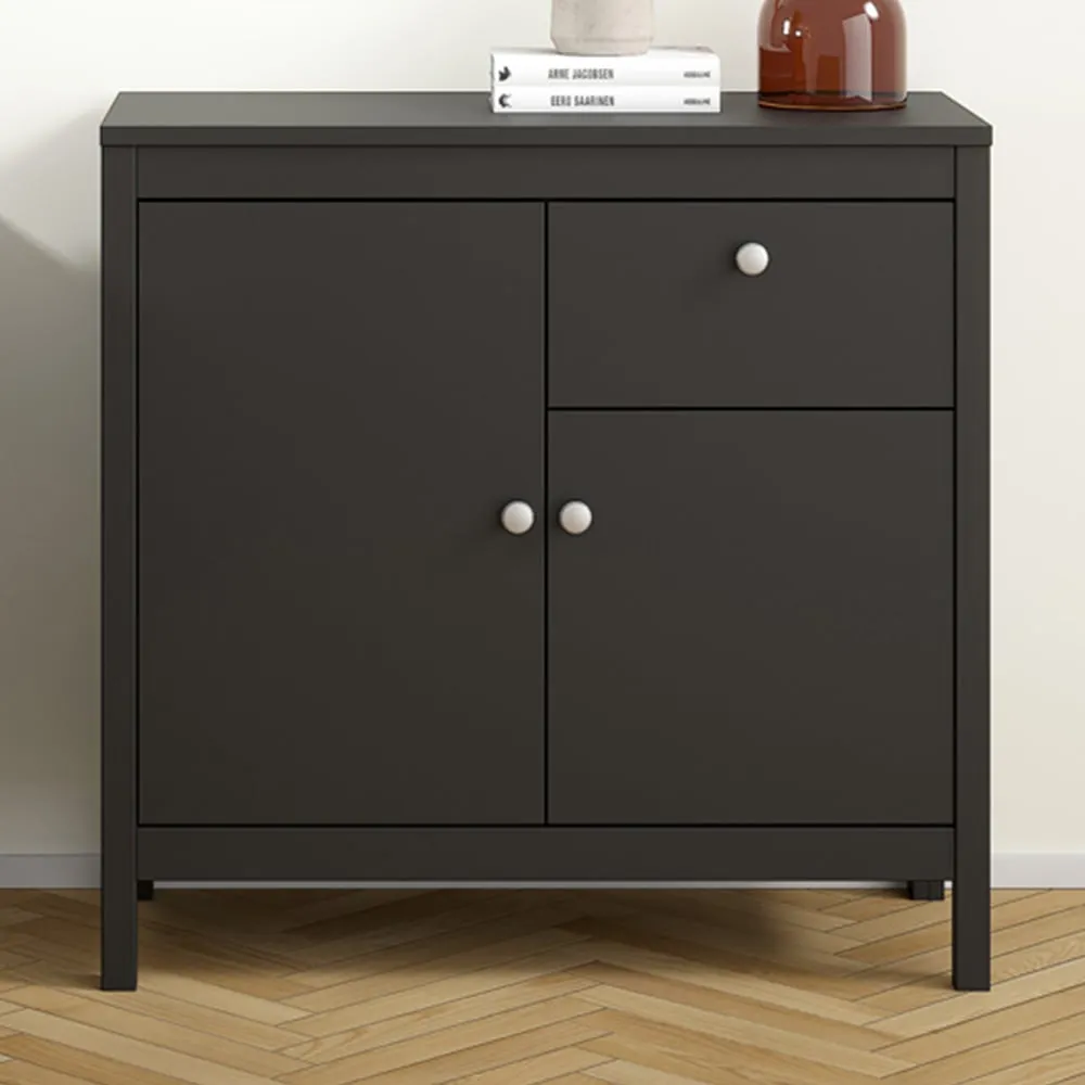 Florence Madrid 2 Door Sideboard with Drawer - Black