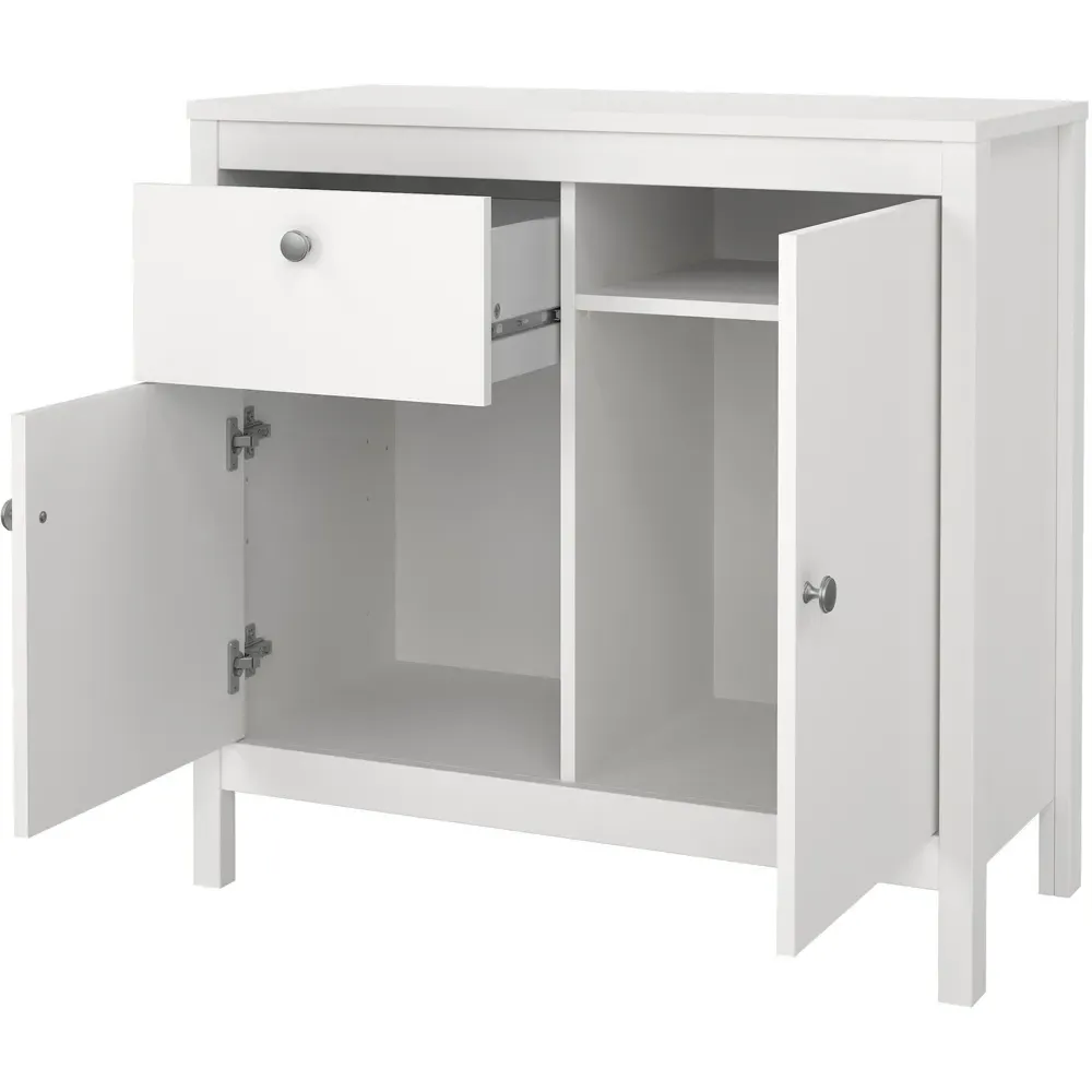 Florence Madrid 2 Door Sideboard with Drawer - White