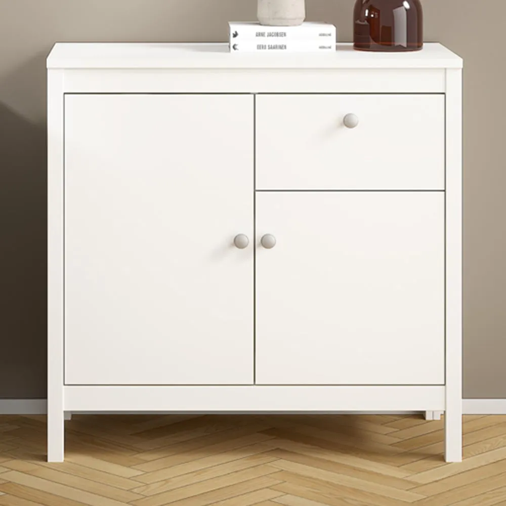 Florence Madrid 2 Door Sideboard with Drawer - White