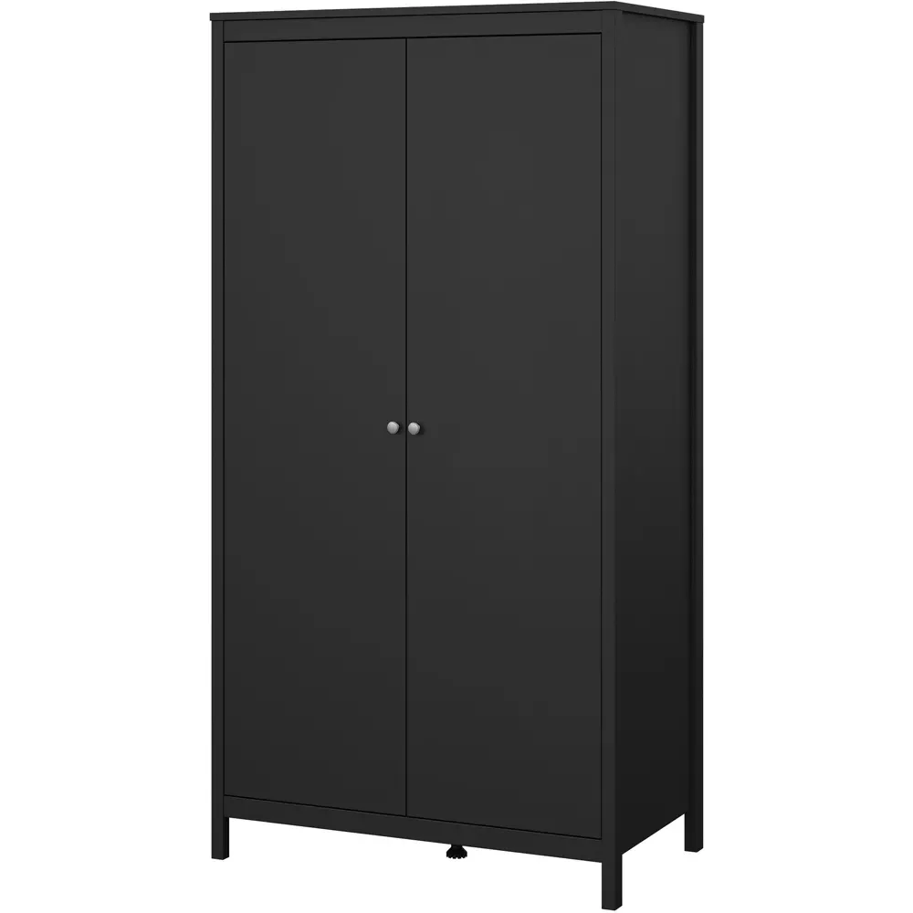 Florence Madrid 2 Door Wardrobe - Black