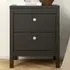 Florence Madrid 2 Drawer Bedside Table - Black