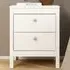 Florence Madrid 2 Drawer Bedside Table - White