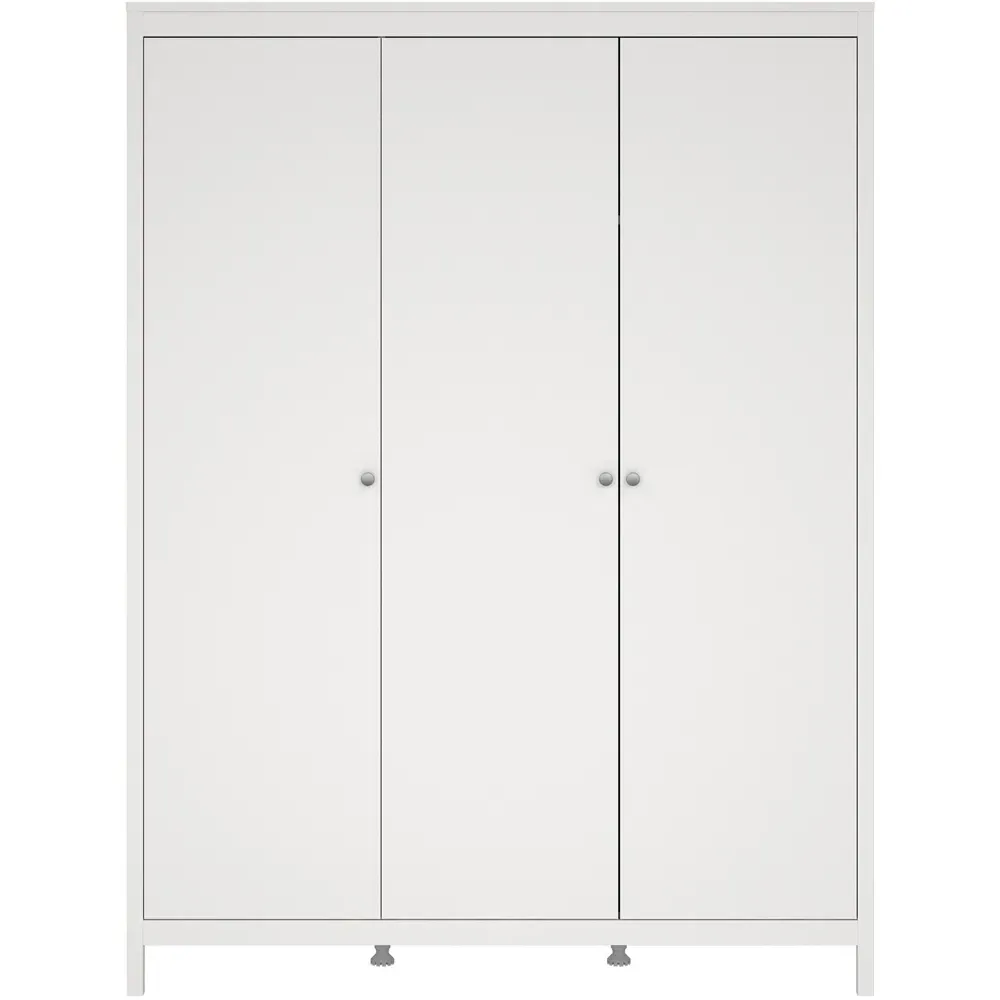 Florence Madrid 3-Door Wardrobe - White
