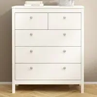 Florence Madrid 5 Drawer Chest of Drawers - White