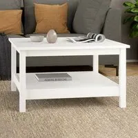 Florence Madrid Coffee Table with Storage - White