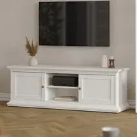 Florence Paris 2 Door TV Unit with Storage - White