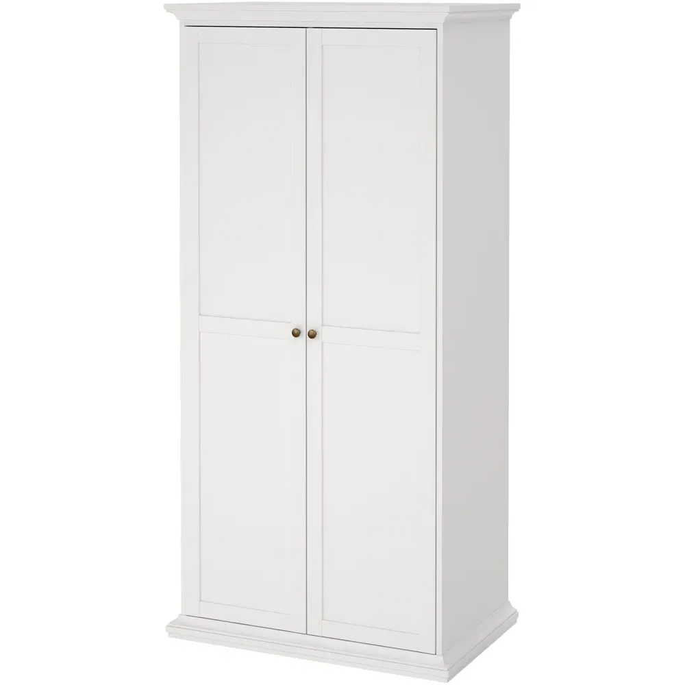Florence Paris 2 Door Wardrobe - White