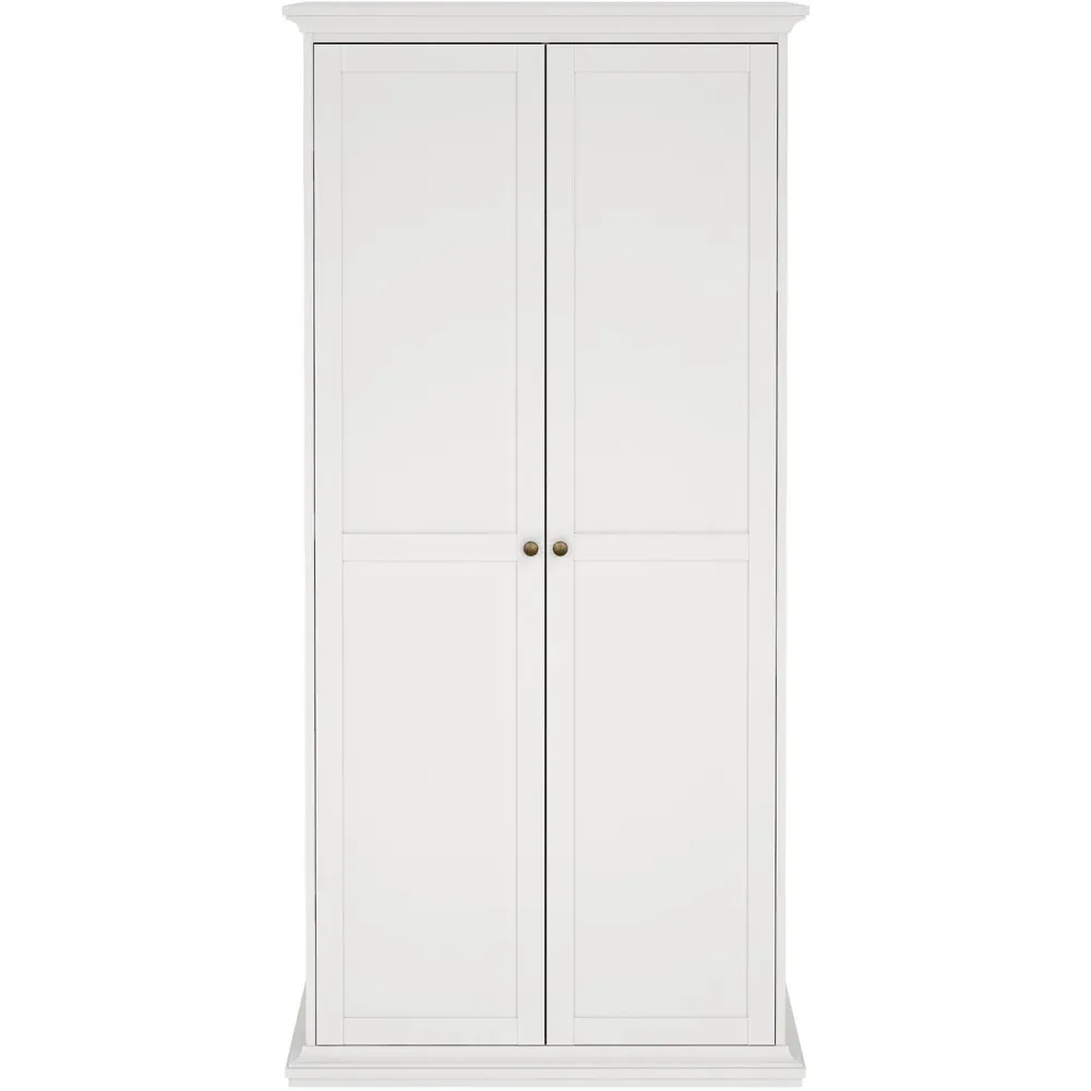 Florence Paris 2 Door Wardrobe - White