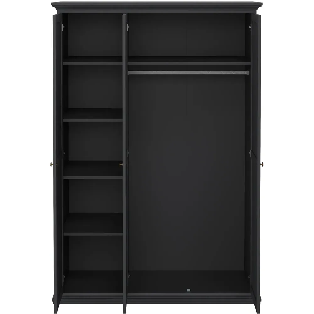 Florence Paris 3 Door Wardrobe - Grey