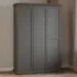 Florence Paris 3 Door Wardrobe - Grey