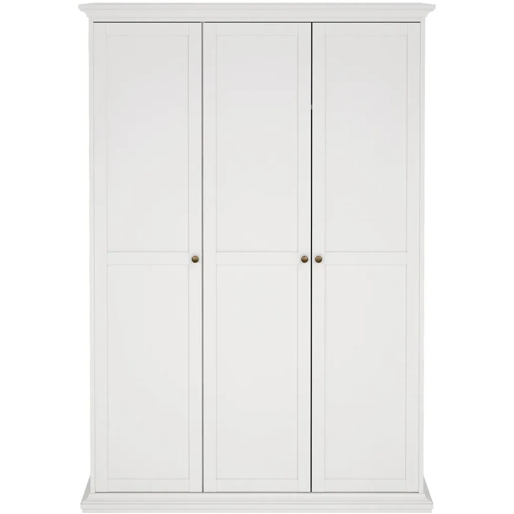 Florence Paris 3 Door Wardrobe - White