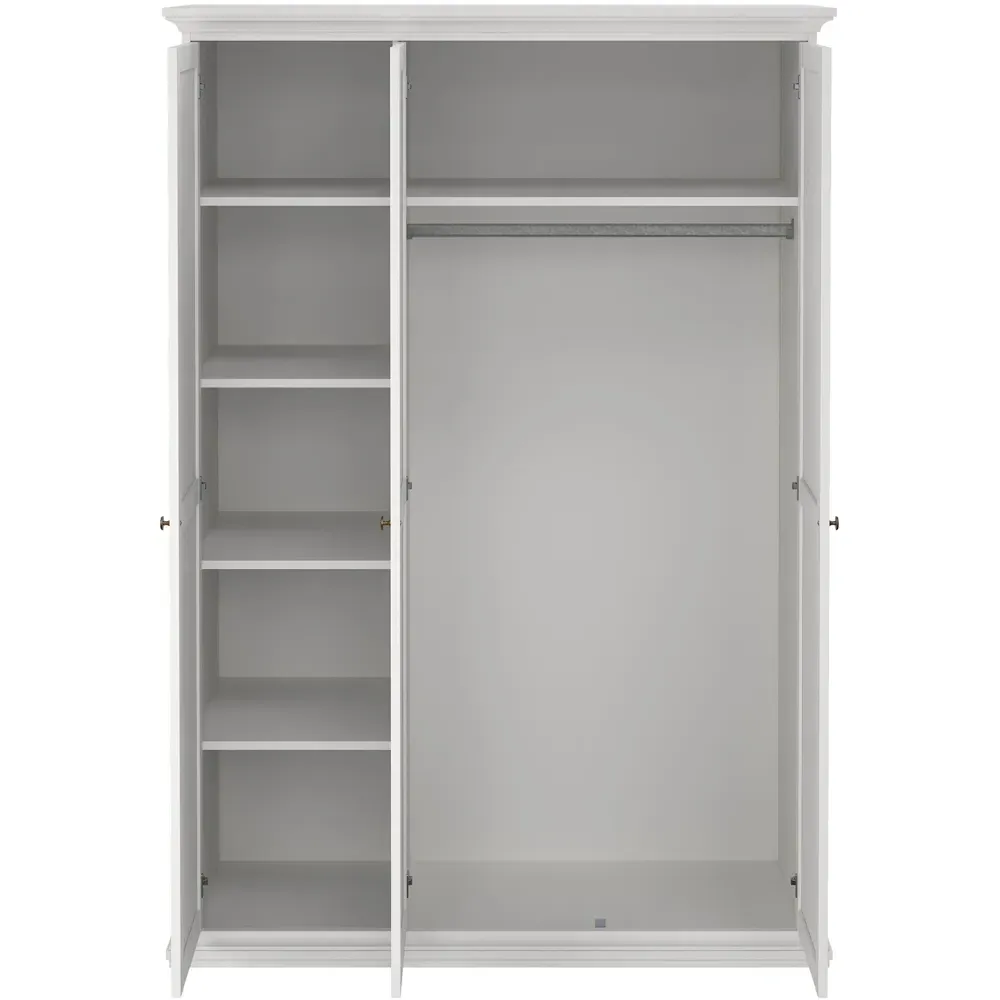 Florence Paris 3 Door Wardrobe - White