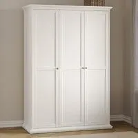 Florence Paris 3 Door Wardrobe - White