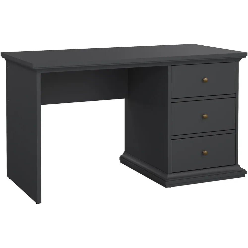 Florence Paris 3 Drawer Desk - Grey