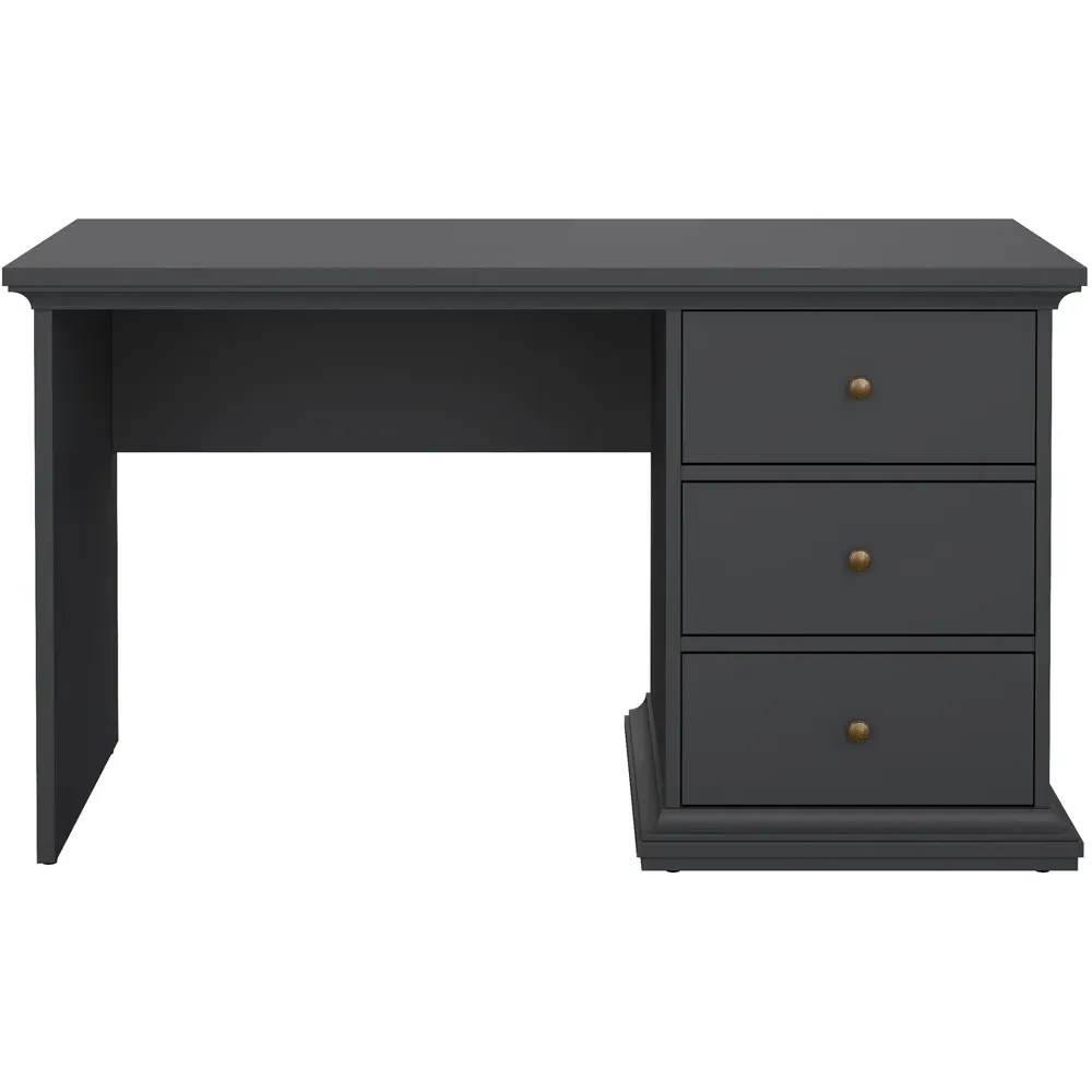 Florence Paris 3 Drawer Desk - Grey