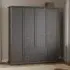Florence Paris 4 Door 2 Drawer Wardrobe - Grey