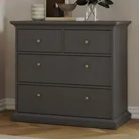 Florence Paris 4 Drawer Chest of Drawers - Grey