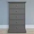 Florence Paris 5 Drawer Chest of Drawers - Grey