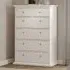 Florence Paris 6 Drawer Chest of Drawers - White