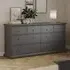 Florence Paris 8 Drawer Chest of Drawers - Grey