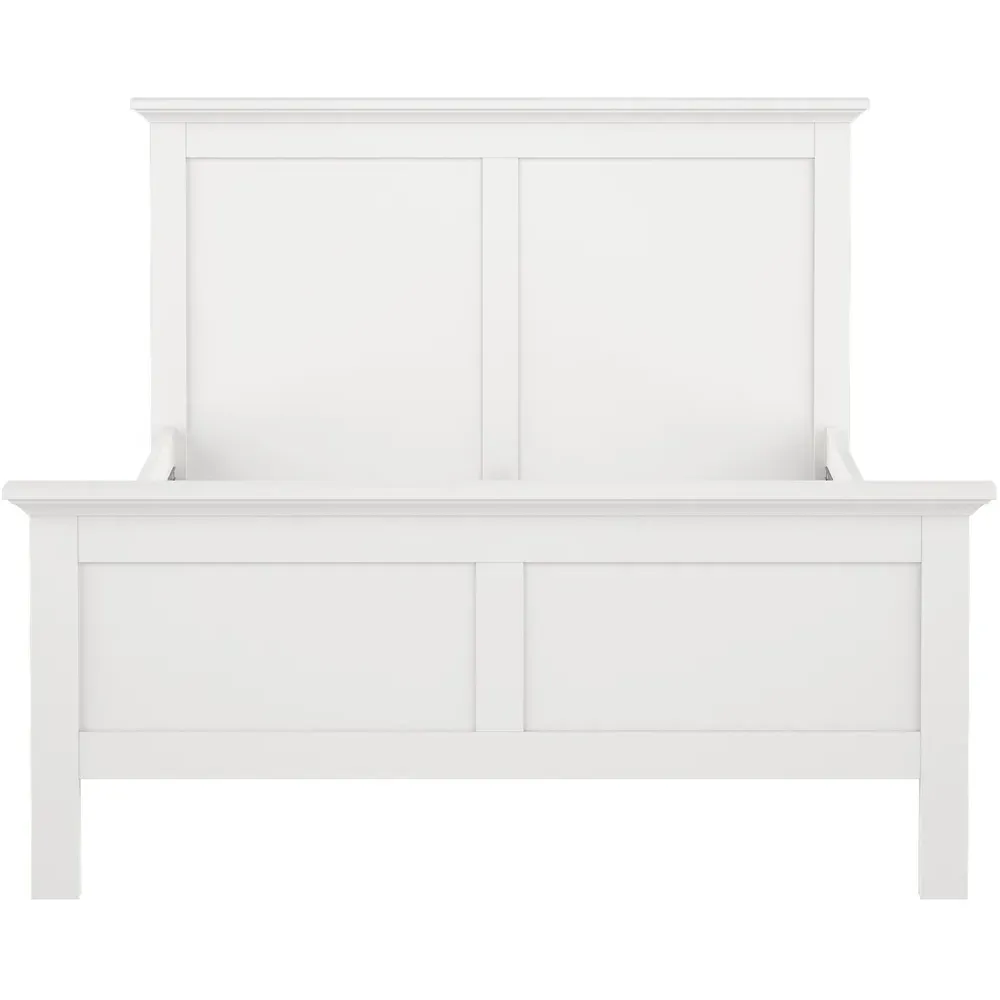 Florence Paris Double Bed Frame - White
