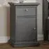 Florence Paris Single Door Single Drawer Bedside Table - Grey