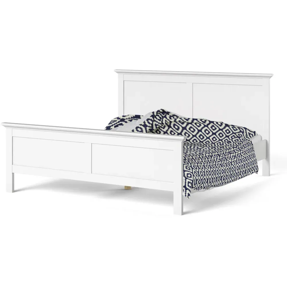 Florence Paris Super King Bed Frame - White