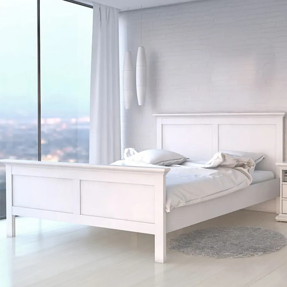 Florence Paris Super King Bed Frame - White