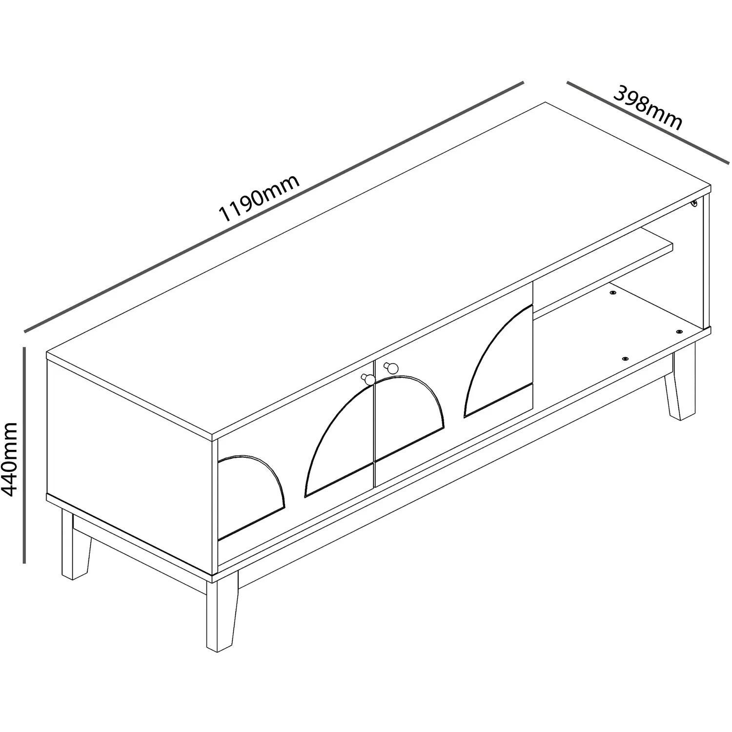 Florence TV Unit - Ivory
