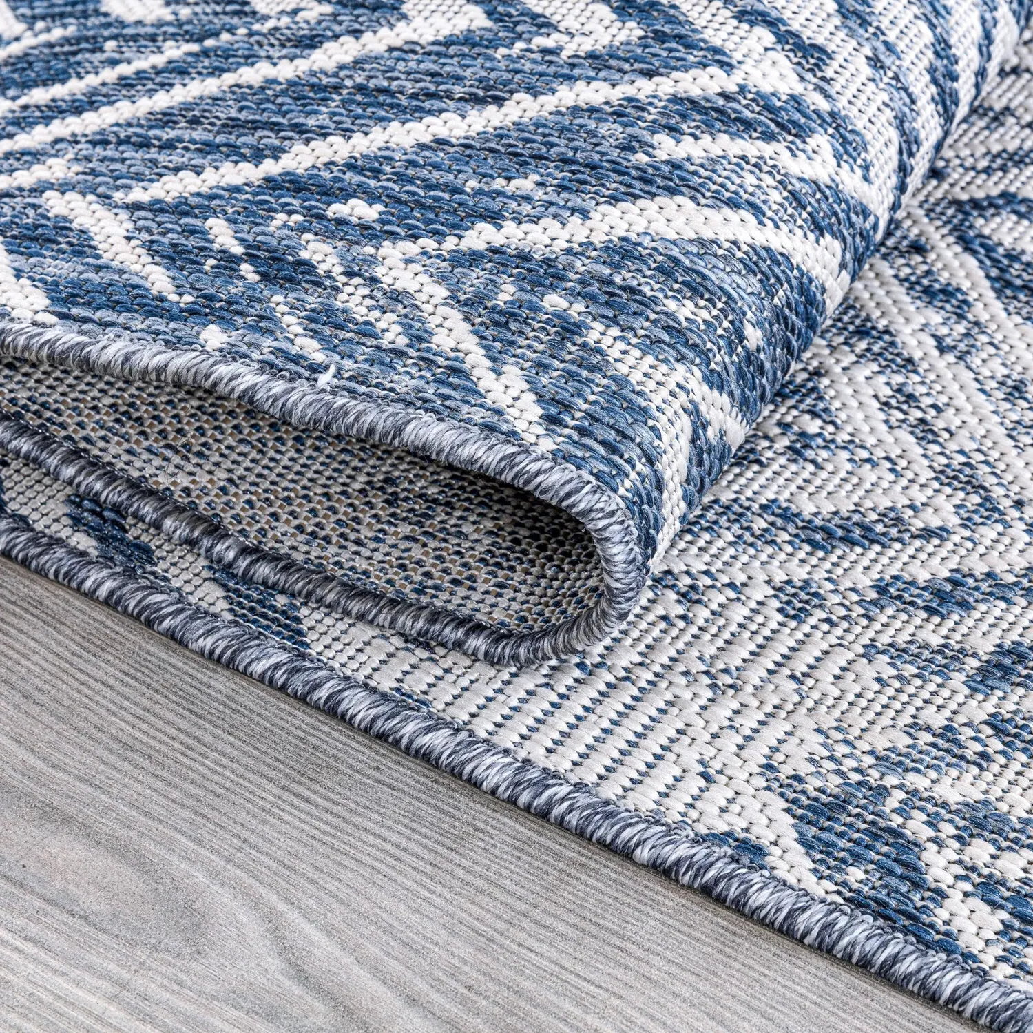 Florida Chevron Indoor Outdoor Rug - Blue