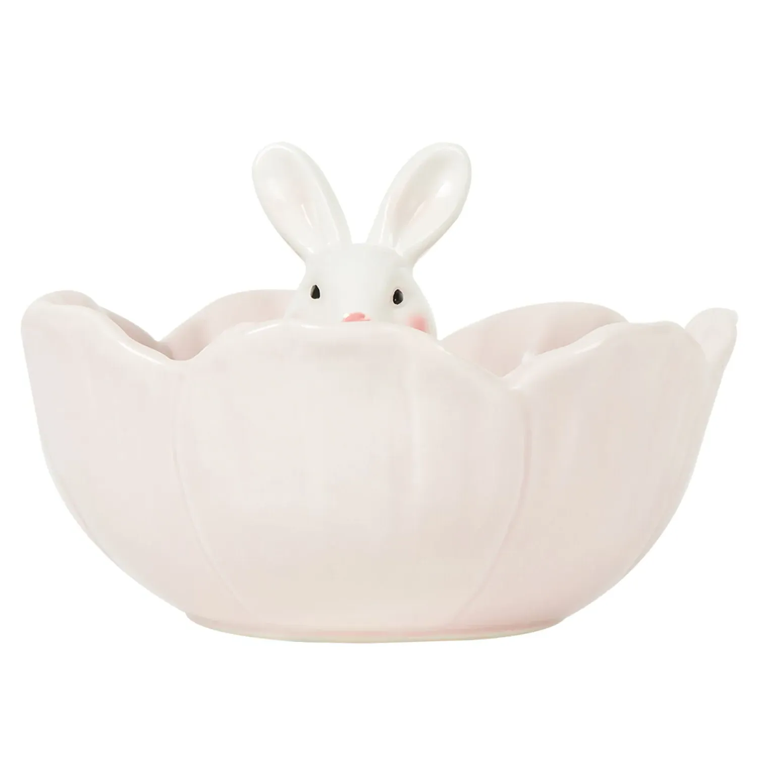 Flower Bowl with Bunny - Pink