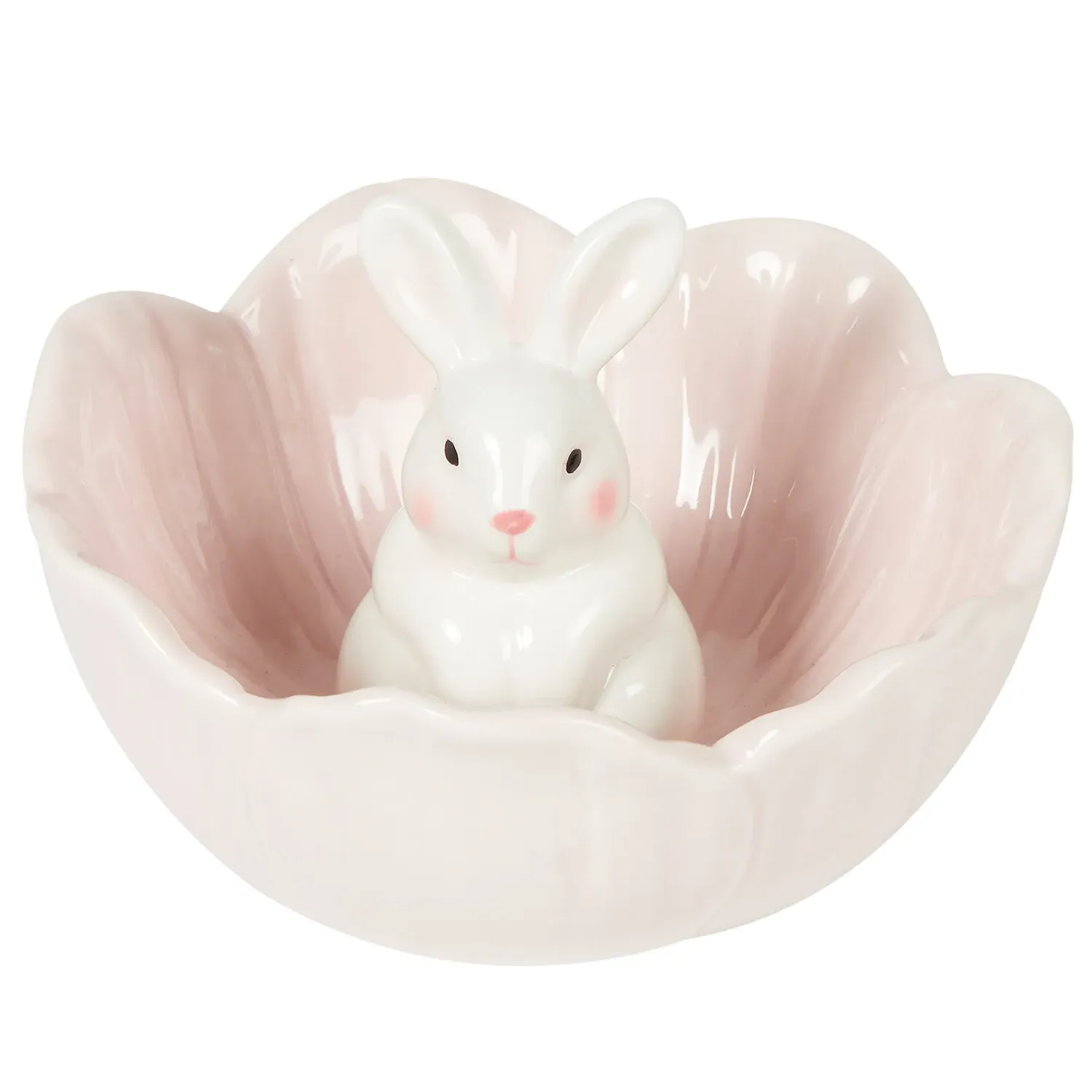Flower Bowl with Bunny - Pink