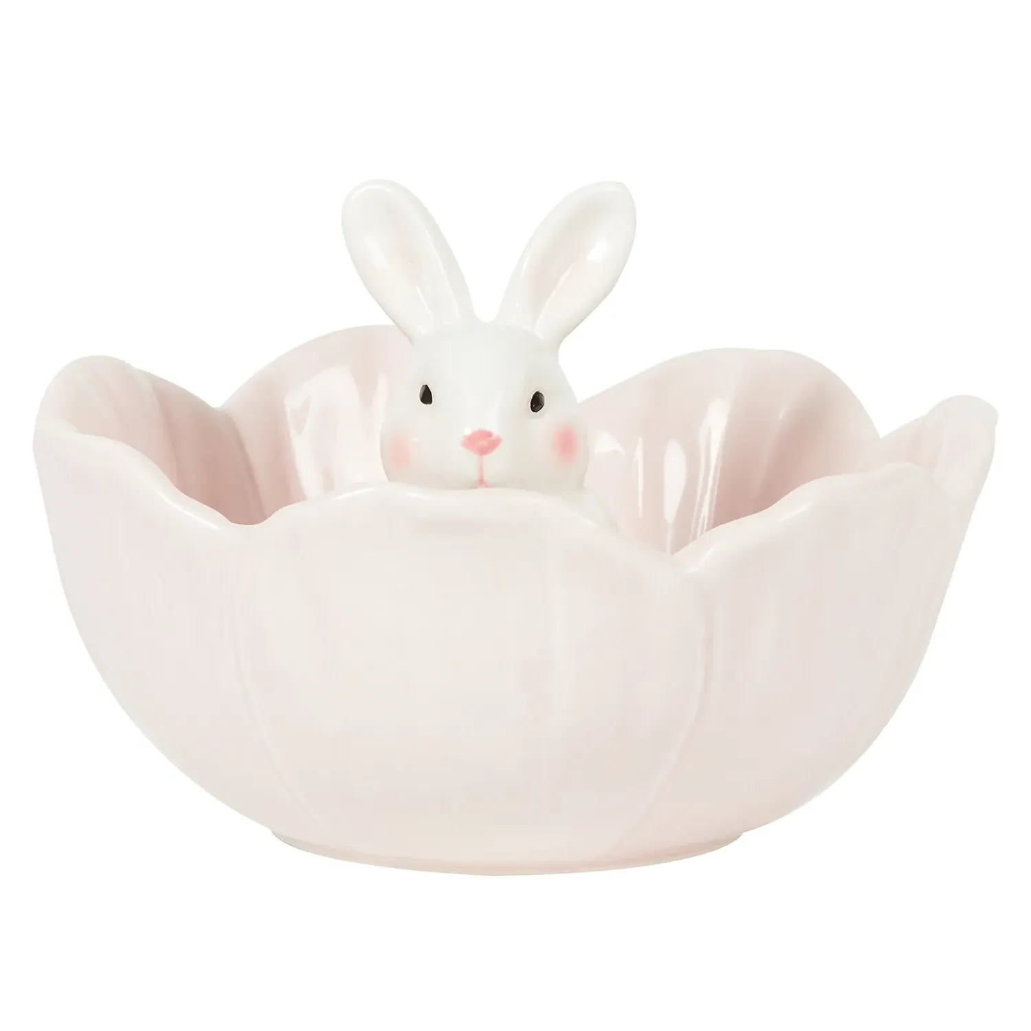 Flower Bowl with Bunny - Pink