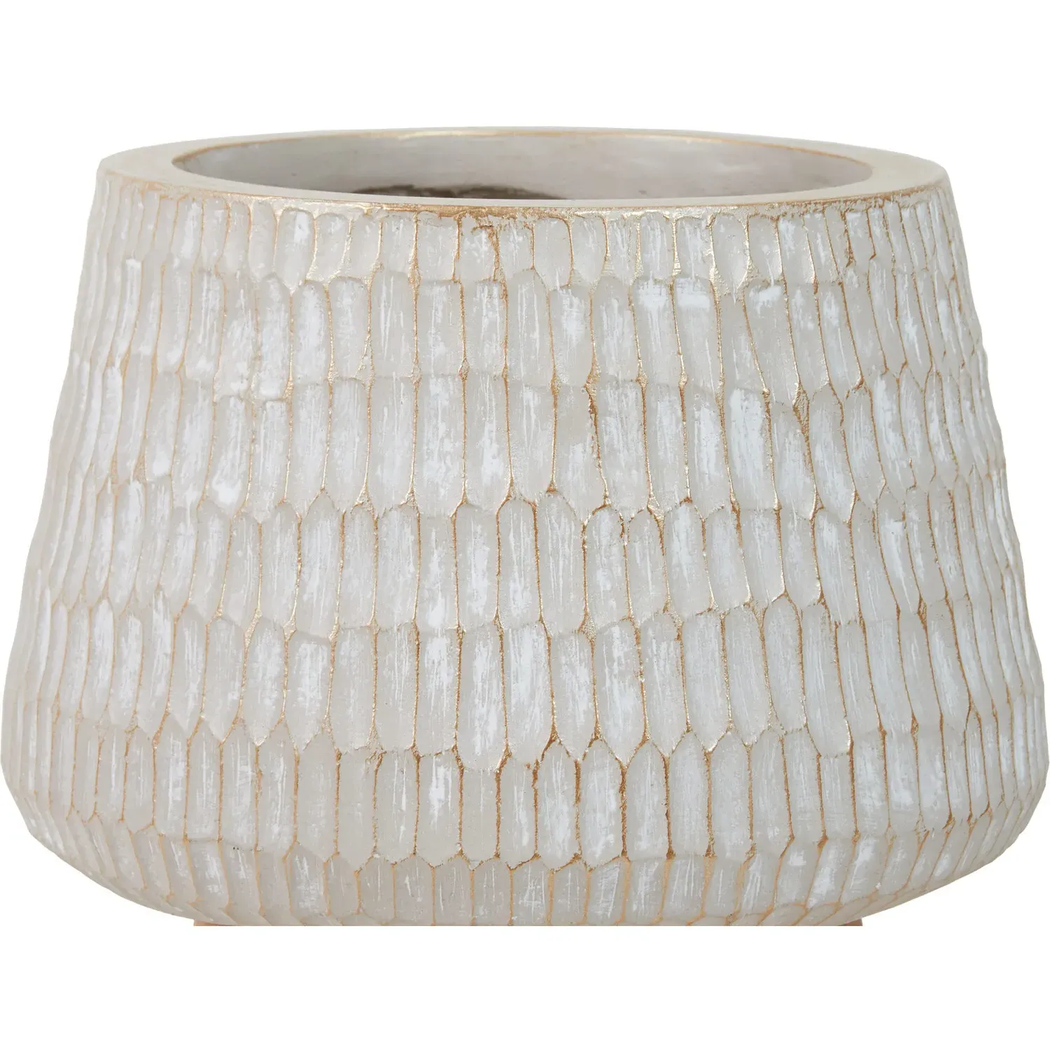 Flower Pot with Beech Wood Stand - Neutral