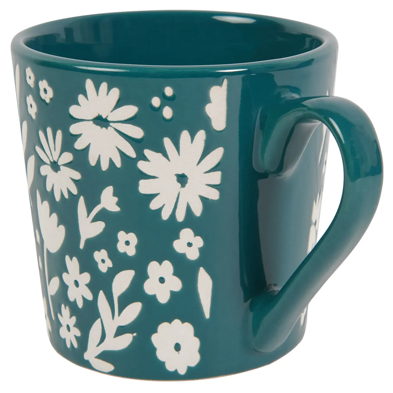 Flower Wax Resistant Mug - Emerald