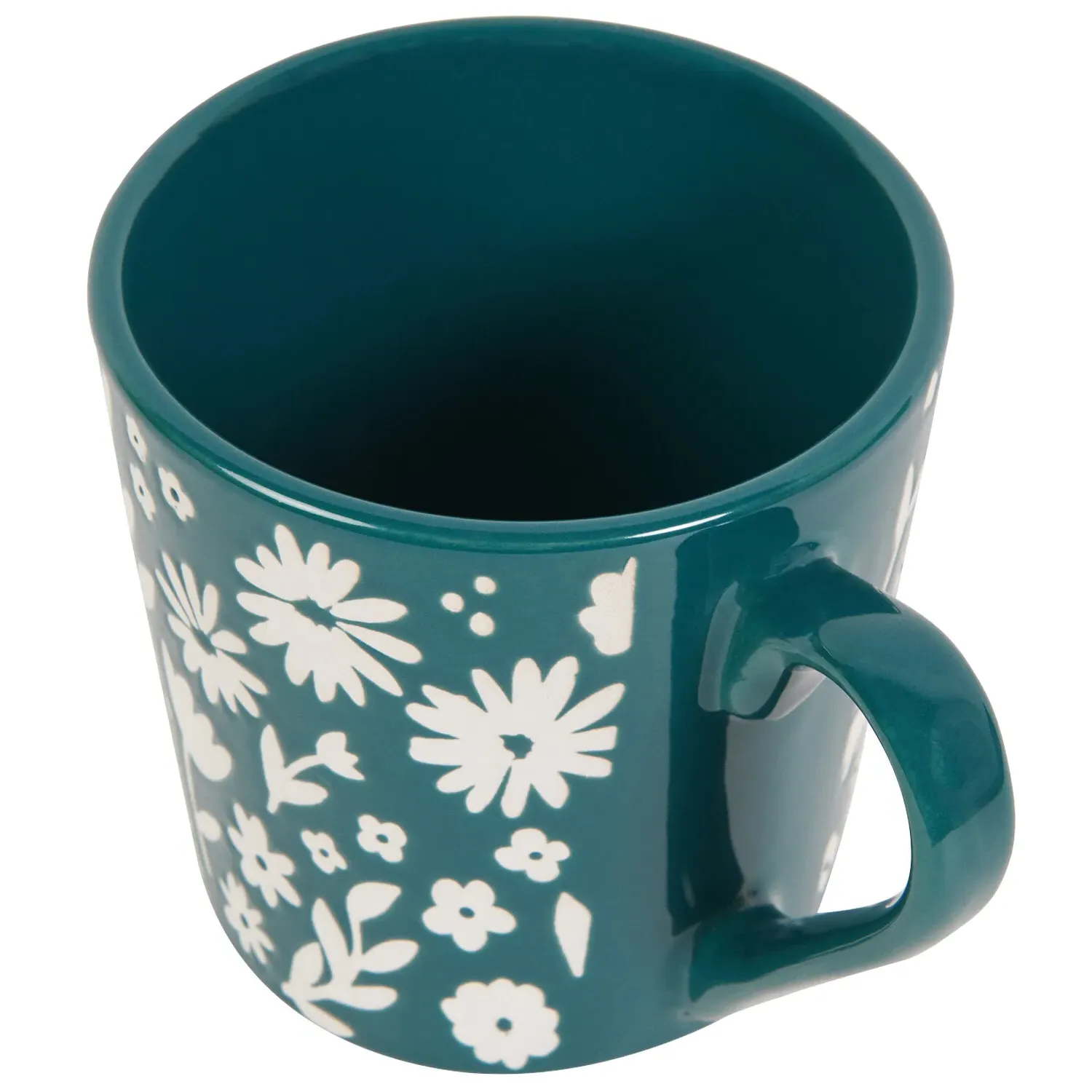 Flower Wax Resistant Mug - Emerald