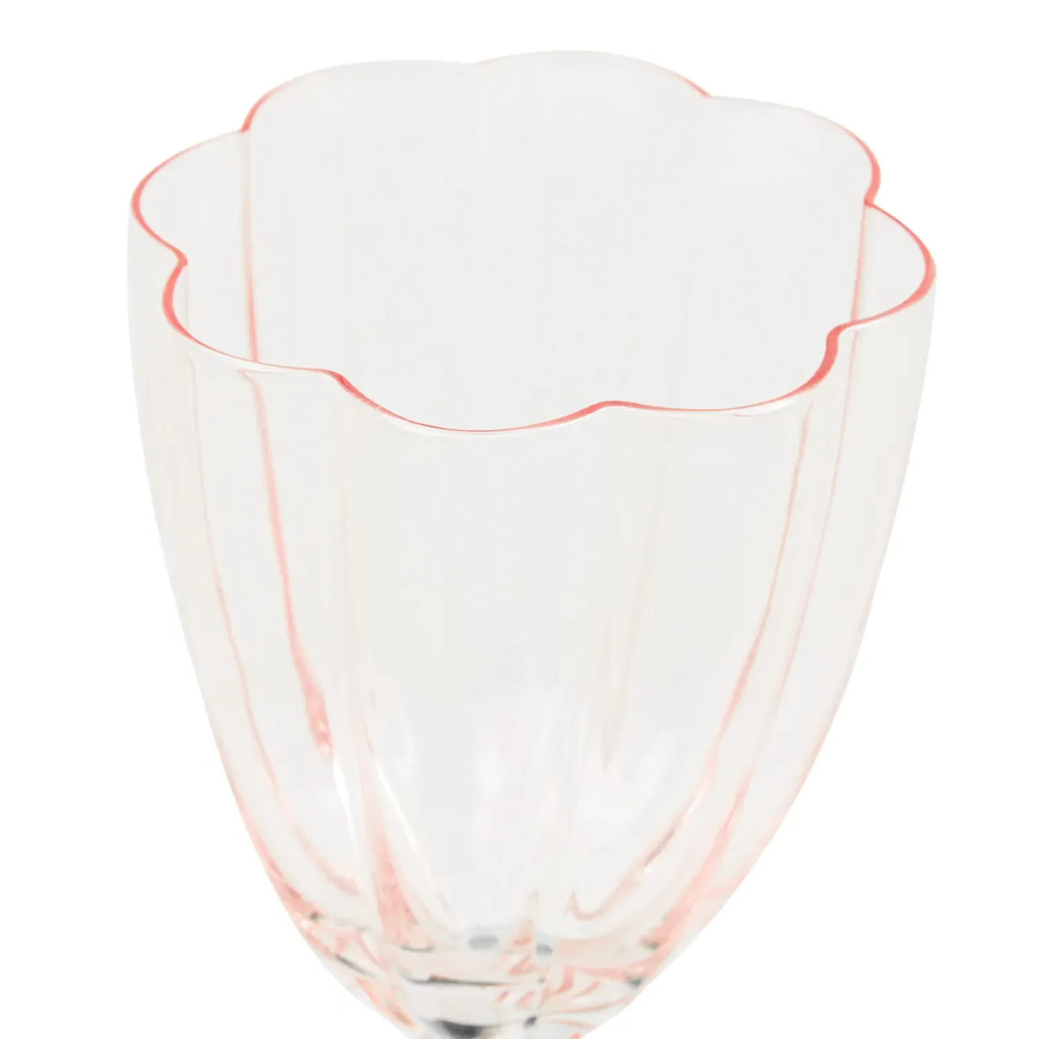 Flower Wine Glass - Pink, Green