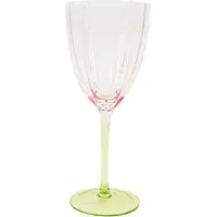 Flower Wine Glass - Pink, Green