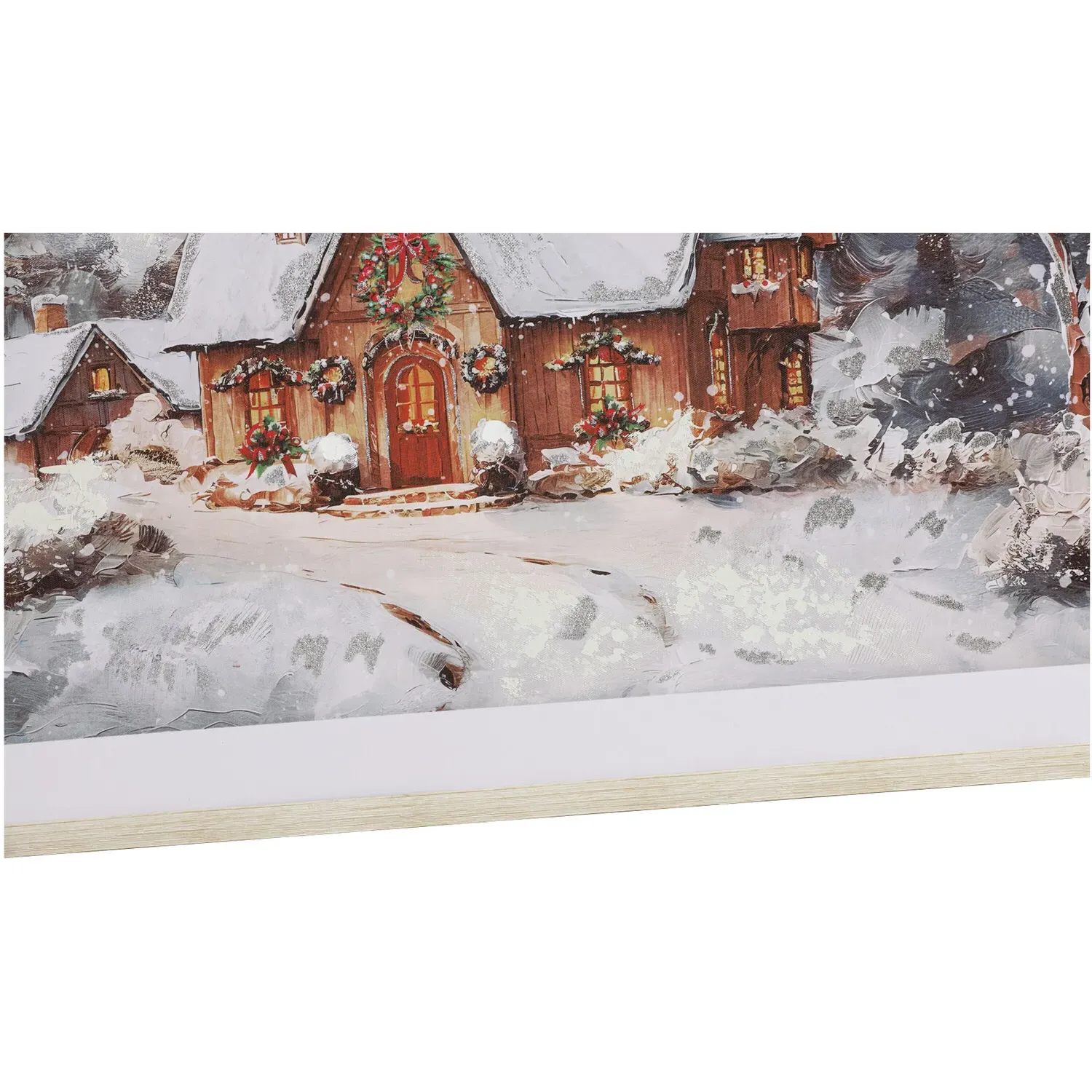 Foiled Snowy Cottage Framed Wall Art