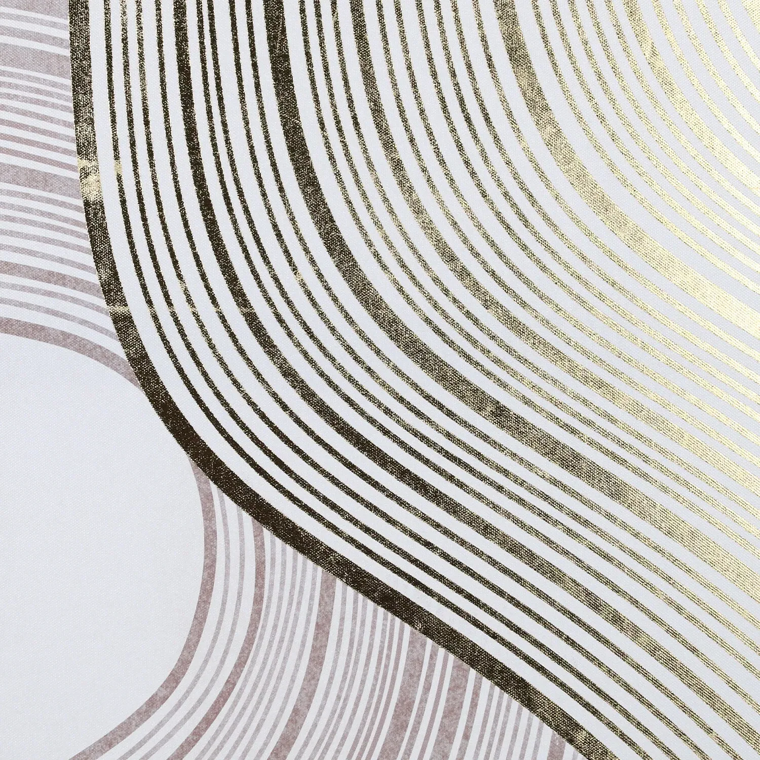 Foiled Waves Framed Wall Art - Gold