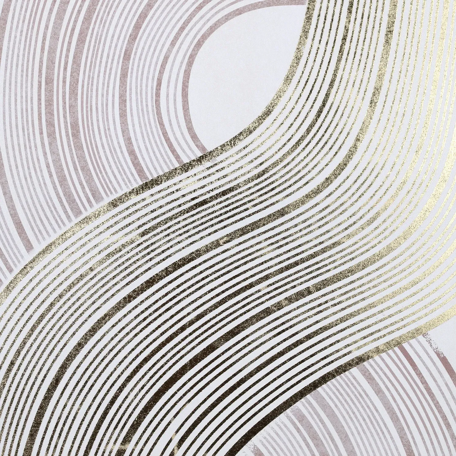 Foiled Waves Framed Wall Art - Gold