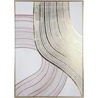 Foiled Waves Framed Wall Art - Gold
