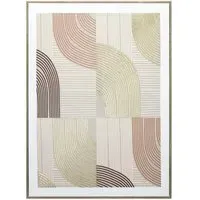 Foiled Wavy Framed Print - Natural