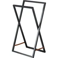 Foldable Rectangle Towel Rack - Black